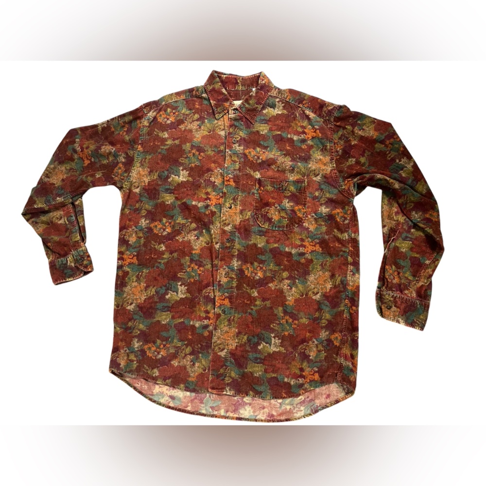 Vintage Corduroy Hugo Boss Button Down Long Sleeve Over shirt Made In Germany